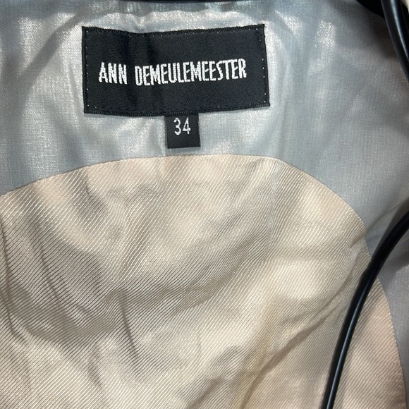 Ann Demeulemeester Waistcoat Vest Silver Shimmer Spring Ring Clasp Chain Closure - Picture 3 of 10